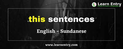 This sentences in Sundanese