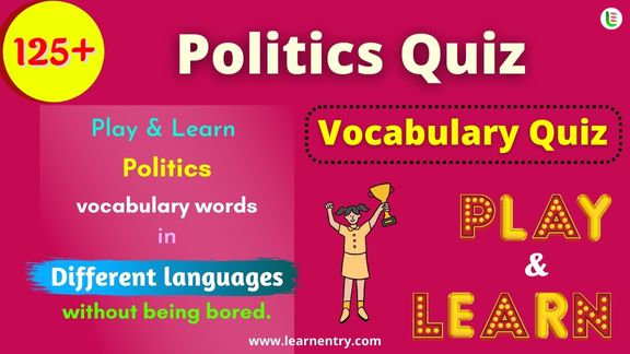 Politics quiz in different Languages