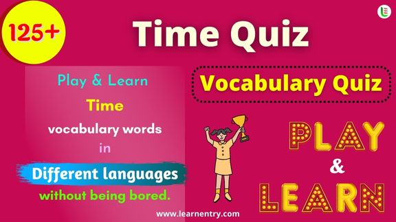 Time quiz in different Languages