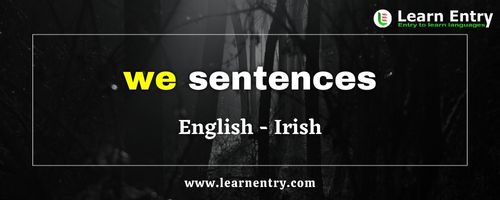 We sentences in Irish