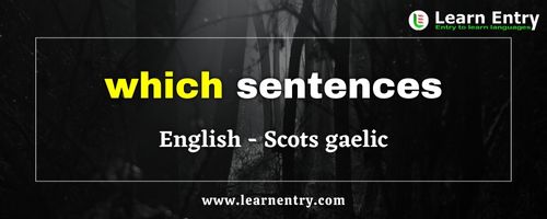 Which sentences in Scots gaelic