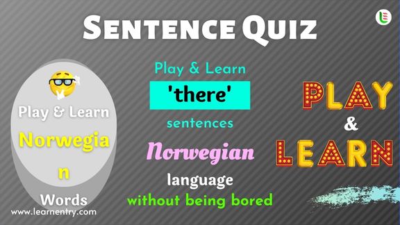 There Sentence quiz in Norwegian