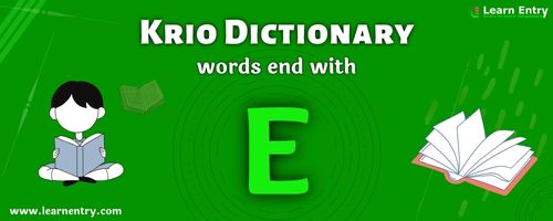 English to Krio translation – Words end with E