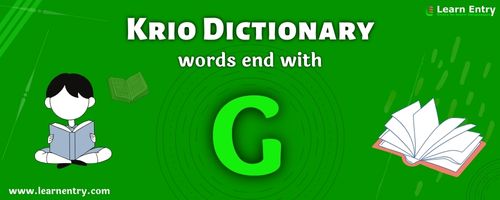 English to Krio translation – Words end with G