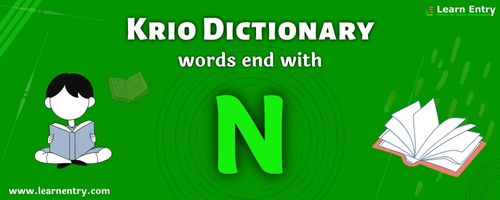 English to Krio translation – Words end with N