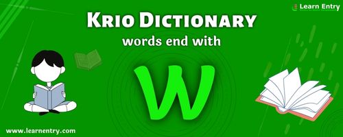 English to Krio translation – Words end with W
