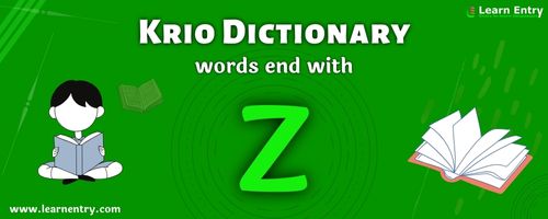 English to Krio translation – Words end with Z