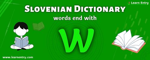 English to Slovenian translation – Words end with W