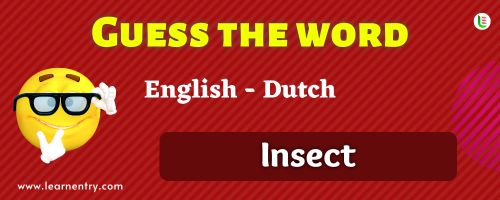 Guess the Insect in Dutch