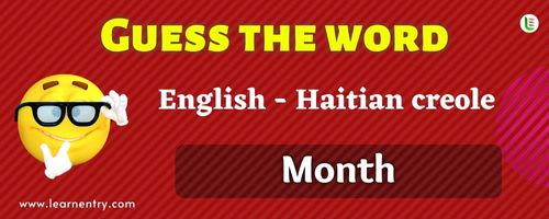 Guess the Month in Haitian creole