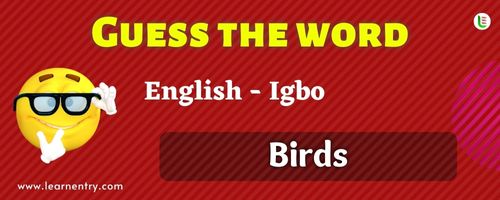 Guess the Birds in Igbo