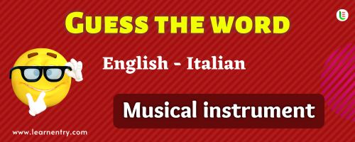Guess the Musical Instrument in Italian