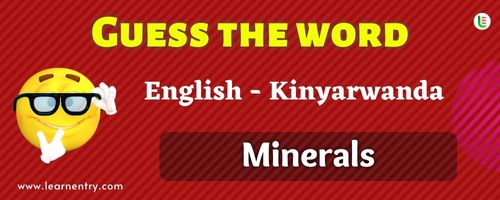 Guess the Minerals in Kinyarwanda