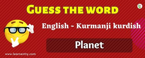 Guess the Planet in Kurmanji kurdish