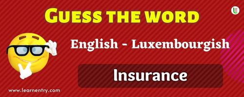 Guess the Insurance in Luxembourgish