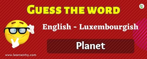 Guess the Planet in Luxembourgish