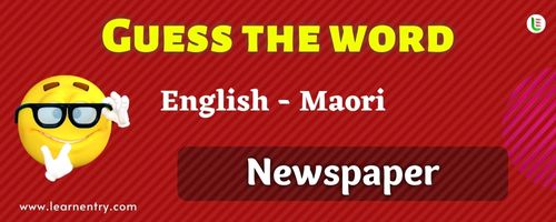 Guess the Newspaper in Maori