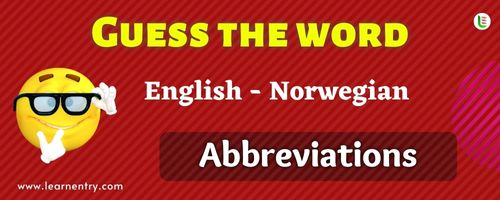 Guess the Abbreviations in Norwegian