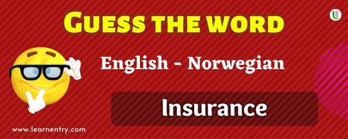 Guess the Insurance in Norwegian