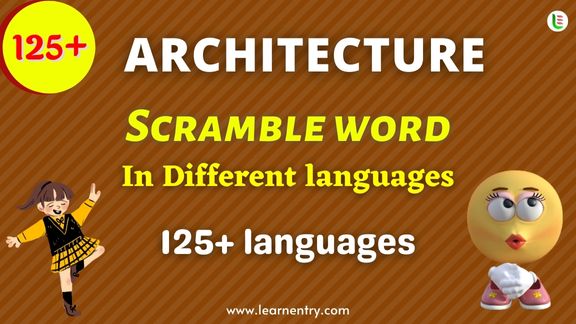 Architecture word scramble in different Languages