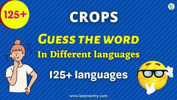Guess the Crops words in different Languages