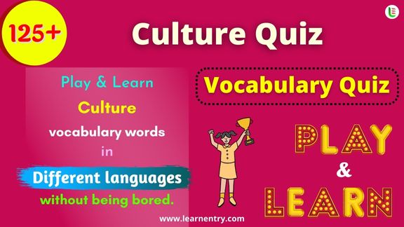 Culture quiz in different Languages