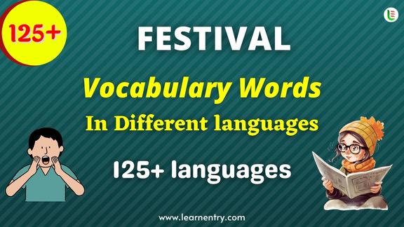Festival vocabulary words in different Languages
