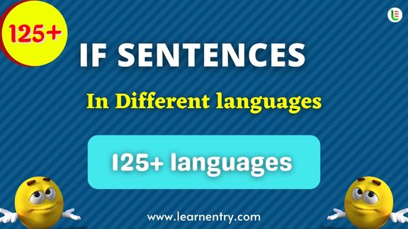 If Sentence quiz in different Languages