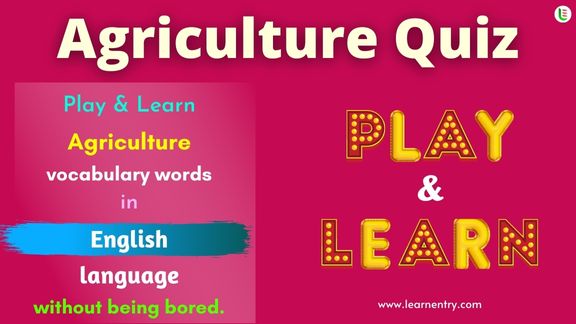 Agriculture quiz in English