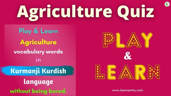 Agriculture quiz in Kurmanji kurdish