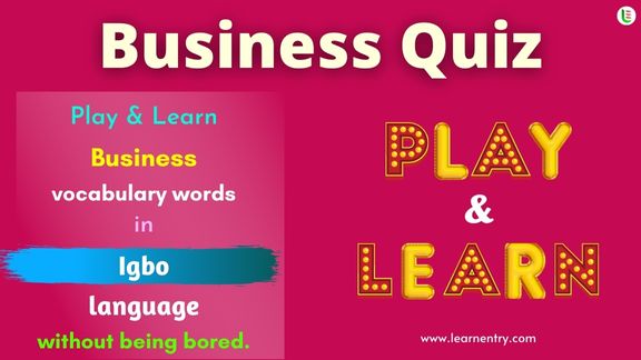 Business quiz in Igbo