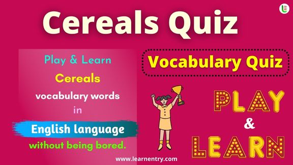 Cereals quiz in English