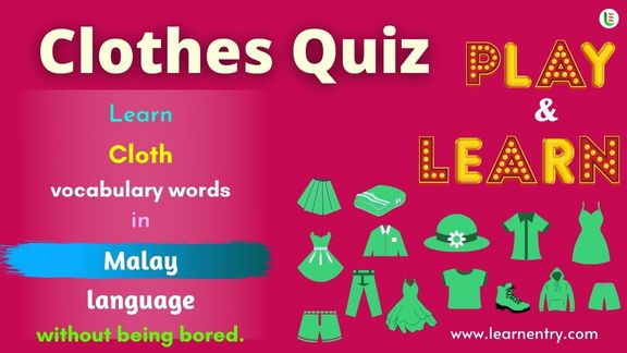 Cloth quiz in Malay