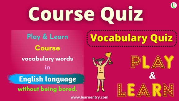Courses quiz in English