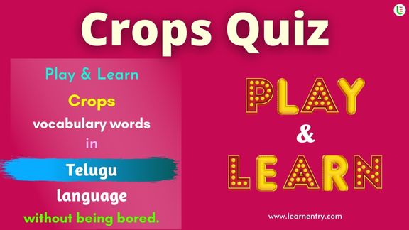 Crops quiz in Telugu