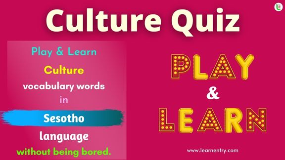 Culture quiz in Sesotho