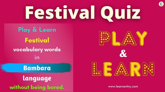 Festival quiz in Bambara