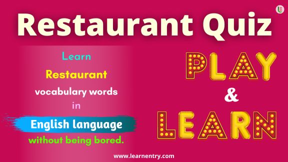 Restaurant quiz in English