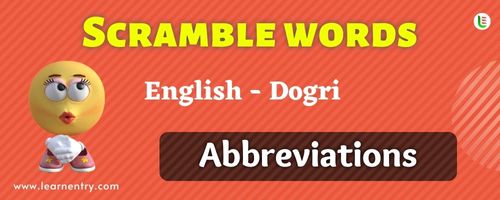 Guess the Abbreviations in Dogri