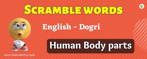 Guess the Human Body parts in Dogri