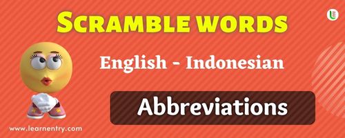 Guess the Abbreviations in Indonesian