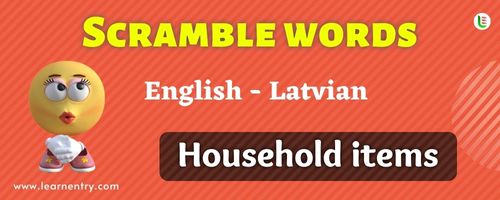 Guess the Household items in Latvian