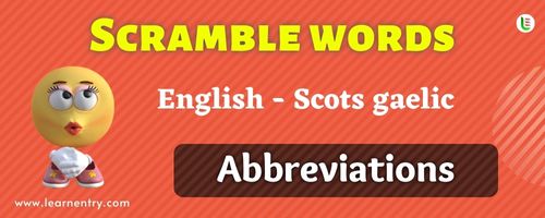 Guess the Abbreviations in Scots gaelic