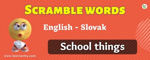 Guess the School things in Slovak