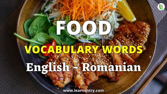 Food vocabulary words in Romanian and English - Learn Entry