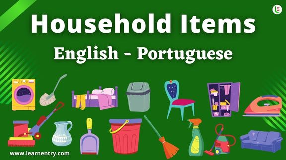 English Vocabulary - 100 HOUSEHOLD ITEMS 