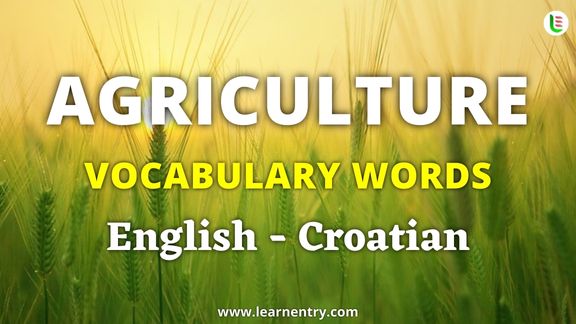 Agriculture vocabulary words in Croatian and English