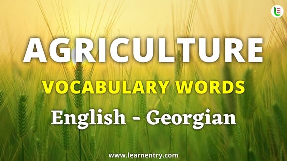 Agriculture vocabulary words in Georgian and English