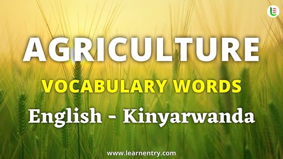 Agriculture vocabulary words in Kinyarwanda and English