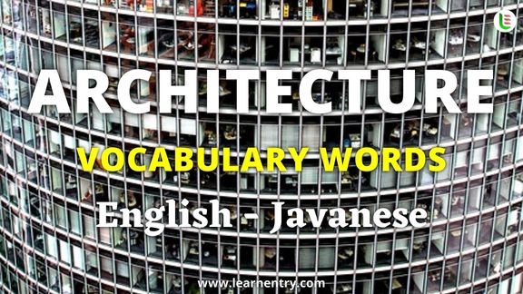 Architecture vocabulary words in Javanese and English